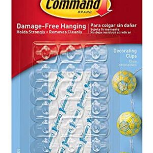 3M Command Decorating Clips, Clear, 60-Clip - 3 Pack
