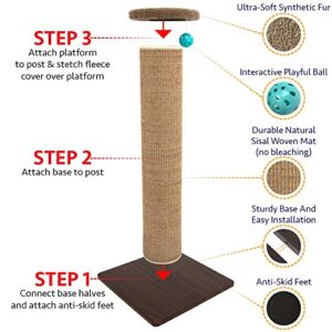 Kitty City Sisal Post Cat Scratchers and Cushion