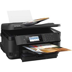 workforce wf-7710 wireless wide-format color inkjet printer with copy, scan, fax, wi-fi direct and ethernet, amazon dash replenishment ready