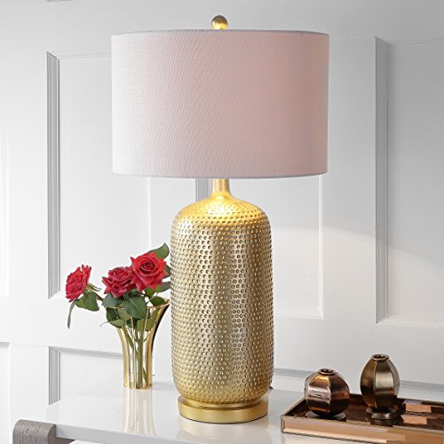 JONATHAN Y JYL1017A Sophia 30" Resin LED Table Lamp Modern Contemporary Glam Bohemian Bedside Desk Nightstand Lamp for Bedroom Living Room Office College Bookcase LED Bulb Included, Gold