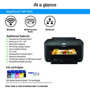 WorkForce WF-7210 Wireless Wide-format Color Inkjet Printer with Wi-Fi Direct and Ethernet, Amazon Dash Replenishment Ready