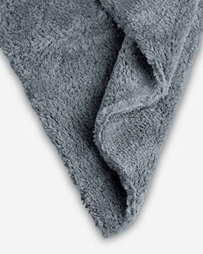 Adam's Borderless Grey Edgeless Microfiber Towel - Premium Quality 480gsm, 16 x 16 inches Plush Microfiber - Delicate Touch for The Most Delicate Surfaces