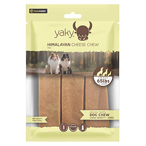 Chewmeter Himalayan Yaky Cheese Chew, 100% Natural, Long Lasting, Gluten Free, Healthy & Safe Dog Treats, Lactose & Grain Free, Protein Rich, Stain Free, Mixed Sizes, For Dogs 65 Lbs & Smaller, 9.9 oz