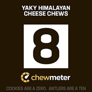 Chewmeter Himalayan Yaky Cheese Chew, 100% Natural, Long Lasting, Gluten Free, Healthy & Safe Dog Treats, Lactose & Grain Free, Protein Rich, Stain Free, Mixed Sizes, For Dogs 65 Lbs & Smaller, 9.9 oz