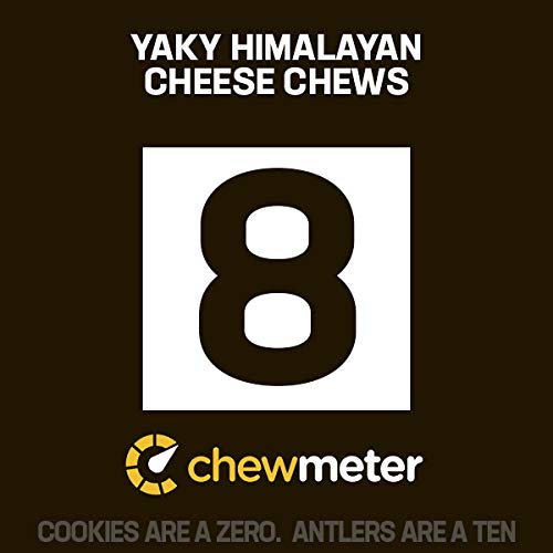 Chewmeter Himalayan Yaky Cheese Chew, 100% Natural, Long Lasting, Gluten Free, Healthy & Safe Dog Treats, Lactose & Grain Free, Protein Rich, Stain Free, Mixed Sizes, For Dogs 65 Lbs & Smaller, 9.9 oz