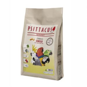 psittacus omega 6.6 lb | complete pellet diet for african greys, macaws, eclectus and other african parrots | premium food for birds, 100% no-gmo