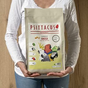 Psittacus Omega 6.6 lb | Complete Pellet Diet for African Greys, Macaws, Eclectus and Other African Parrots | Premium Food for Birds, 100% no-GMO