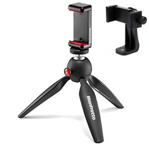 Manfrotto Stand for Universal Cell Phone, with A Bonus ZAYKiR Adapter, Rotates Vertical and Horizontal