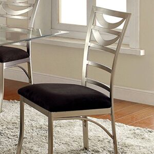 Benjara Benzara , Set of Two, Black Roxo Contemporary Side Chair,