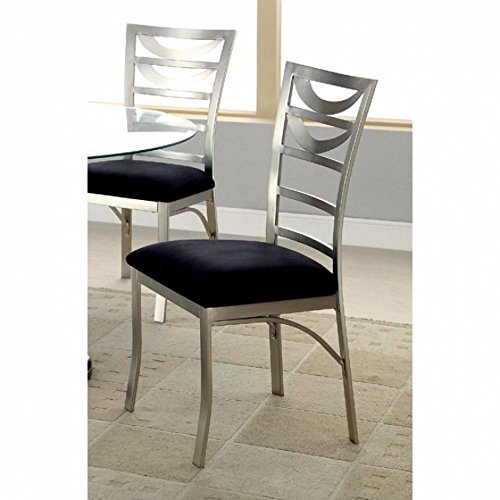 Benjara Benzara , Set of Two, Black Roxo Contemporary Side Chair,