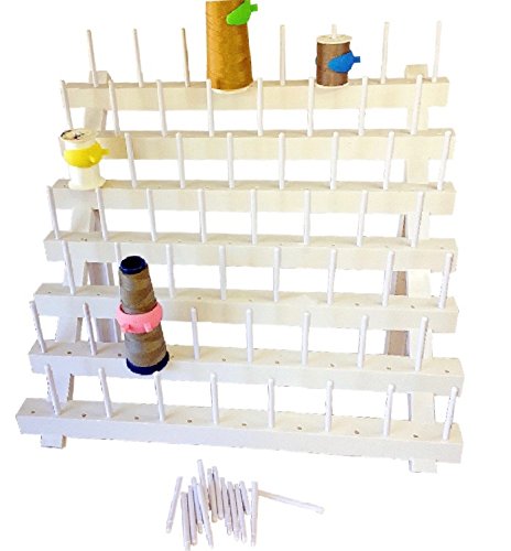 PeavyTailor Seven Layers Thread Stand/Rack Organizer for Sewing Quilting Embroidery Spools and Mini Cones -White