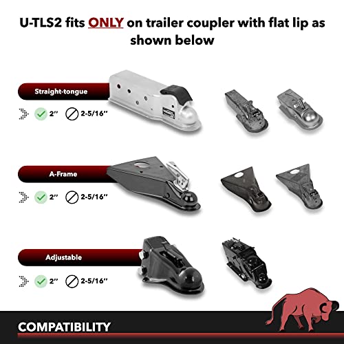 AMPLOCK U-TLS2 : 2'' RV Lock/Trailer Coupler Lock/Boat Trailer Lock (fits on Specific 2 inches Coupler only)