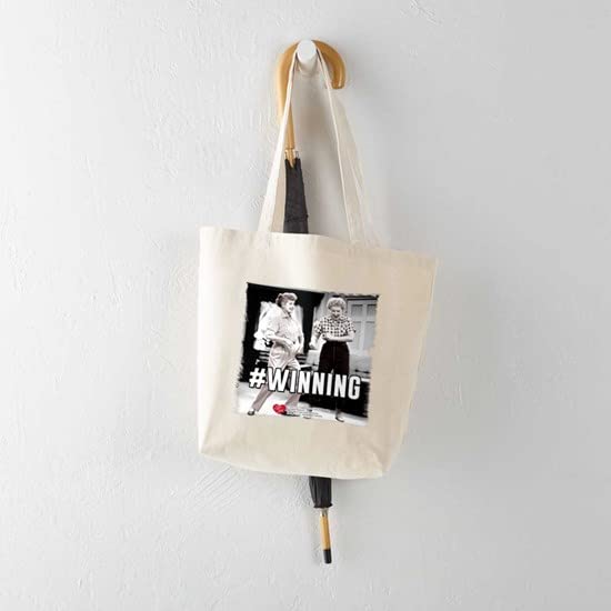 CafePress I Love Lucy #Winning Tote Bag Natural Canvas Tote Bag, Reusable Shopping Bag