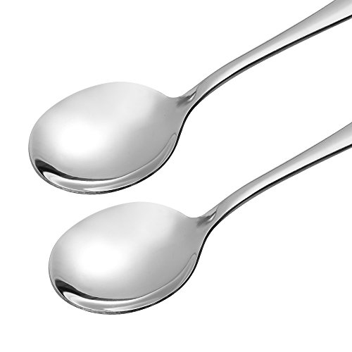 Eslite Large Soup Spoons/Stainless Steel Bouillion Spoons,12-Piece,7.7 Inches