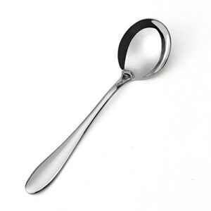 Eslite Large Soup Spoons/Stainless Steel Bouillion Spoons,12-Piece,7.7 Inches