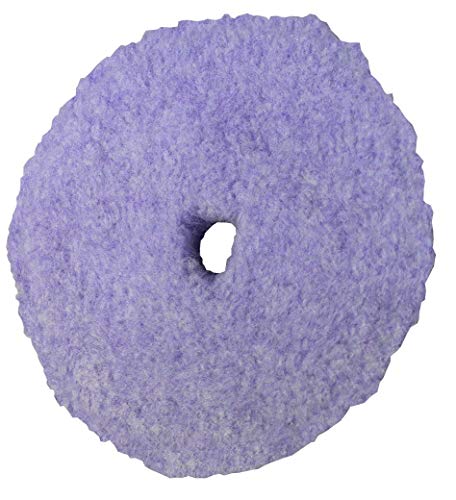 Presta PACE Purple Foamed Wool Heavy Cut Pad – 6.5” / Works on Harder Clears with PACE Heavy Cut Compound / Cuts Like Wool and Polishes Like Foam (890197)