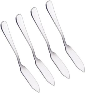 cnhngts crysto stainless steel butter knife, butter spreader, breakfast spreads,cheese and condiments (4pcs)