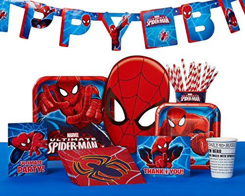 Amscan Spider-Man Webbed Wonder Hanging Swirl Decorations - Assorted Designs, 12 Pcs