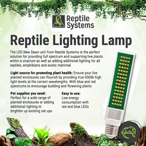 Reptile Systems New Dawn LED Compact Lamp, 6.69”: 6500K, 13W – Full Spectrum LED Luminaire Lighting for Natural Plant Growth in Terrariums, Vivariums, Hydroponics & Aquaponics