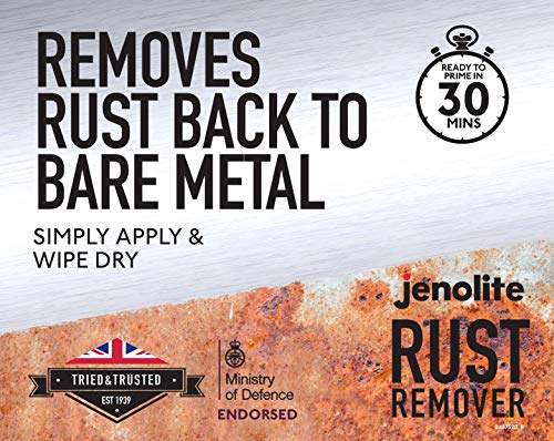 JENOLITE Original Rust Remover Naval Jelly - Rust Treatment - Removes Rust Back to Bare Metal - 34 oz (1 Litre)