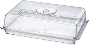 rectangular acrylic tray & dome lid, clear, 1 pc