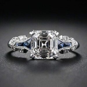 suwanpoom 2.45ct white topaz vintage jewelry 925 silver wedding engagement ring size 6-10 (10)