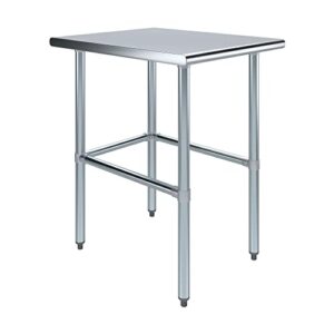 30" x 24" open base stainless steel work table | residential & commercial | food prep | heavy duty utility work station | nsf