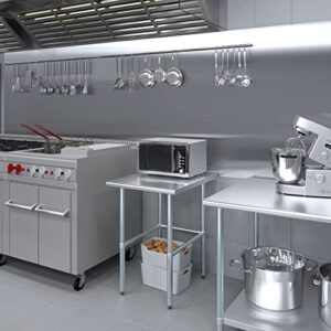 30" X 24" Open Base Stainless Steel Work Table | Residential & Commercial | Food Prep | Heavy Duty Utility Work Station | NSF