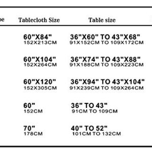 Wewoch Decorative Red Floral Print Lace Water Resistant Tablecloth Wrinkle Free and Stain Resistant Fabric Tablecloths for Kitchen Room 60 Inch by 84 Inch