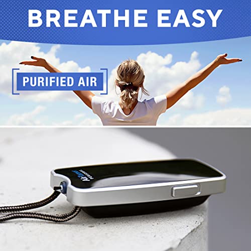 AirTamer A310PMB Personal Rechargeable and Portable Air Purifier Negative Ion Generator, Proven Performance, Black with Leather Travel Case