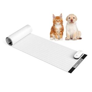 dog care pet shock mat pet training mat for cats dogs 60 x 12 inches, 3 training modes pet shock pad indoor use, keep dogs off couch led indicator intelligent safety protect