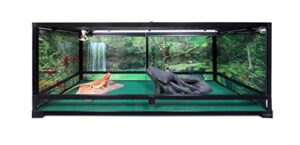 carolina custom cages tempered glass terrarium for lizard, extra-long, 48lx18dx18h, easy assembly