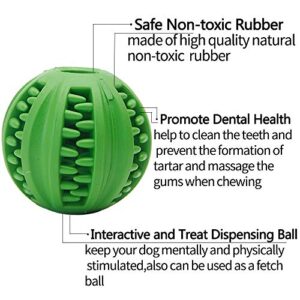 Dog IQ Ball Toy - Interactive Dog Enrichment, Mental Stimulation Treat Embedding Rubber Ball Reduce Boredom (3 inches)