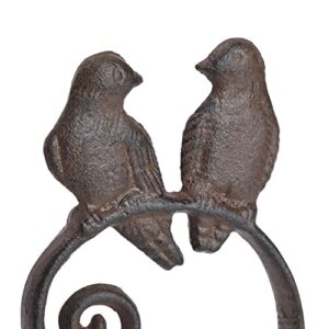 Juvale Love Birds Cast Iron Dinner Bell, Antique Style Farmhouse Wall Mounted Decoration for Outside The House (4.5 x 8.5 x 1.5 in)