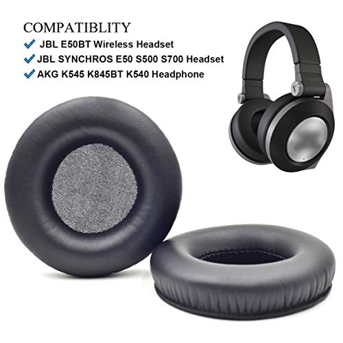 E50BT S500 Earpads - defean Replacement Ear Cushion Ear Pads Compatible with JBL SYNCHROS E50BT E50 S500 S700 Wireless Headphones (Black)