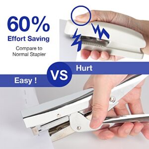 Stapler Heavy Duty with 1000 Staples and Staples Remover Set 20 Sheets Desktop Office Work Student Teacher Large Capacity No Jam Professional Standard 24/6 Metal