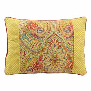 waverly swept away modern paisley rectangular decorative throw pillow, 14" x 20", berry