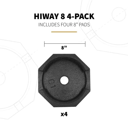 SnapPad HiWay Permanently Attached RV Leveling Jack Pad for HWH Round Landing Feet (8 inch 4-Pack)