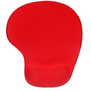 office mousepad with gel wrist support - ergonomic gaming desktop mouse pad wrist rest - design gamepad mat rubber base for laptop comquter -silicone non-slip special-textured surface (05red) d