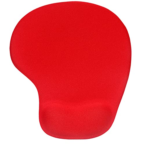 Office Mousepad with Gel Wrist Support - Ergonomic Gaming Desktop Mouse Pad Wrist Rest - Design Gamepad Mat Rubber Base for Laptop Comquter -Silicone Non-Slip Special-Textured Surface (05Red) D