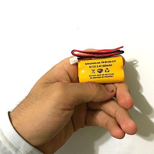 2.4v 400mah BST Battery Replacement Exit Sign Emergency Light Exitronix 10010036 Lithonia 10010034 Interstate NIC1394 BEL-179 2.4v 400mah 2.4v 800mah (5 Pack)