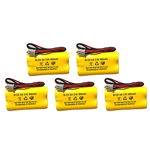 2.4v 400mah BST Battery Replacement Exit Sign Emergency Light Exitronix 10010036 Lithonia 10010034 Interstate NIC1394 BEL-179 2.4v 400mah 2.4v 800mah (5 Pack)