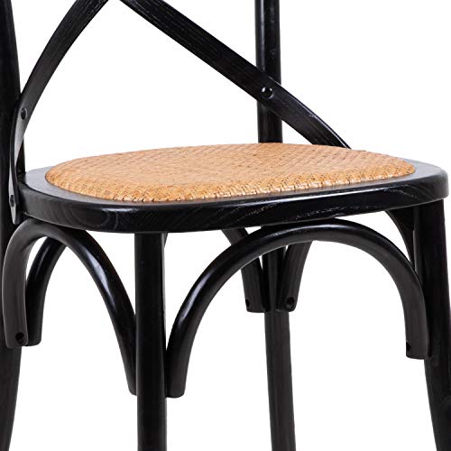 EdgeMod Cafton Crossback Chair in Black