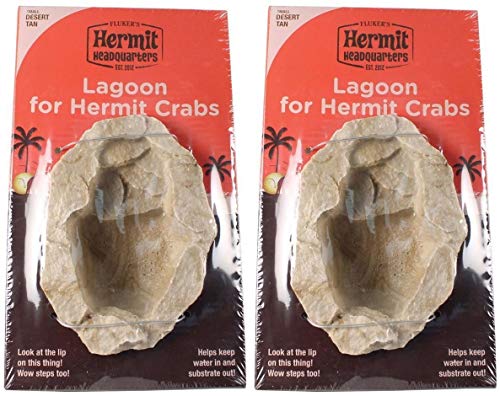 (2 Pack) Fluker's Lagoon/Bowl for Hermit Crabs