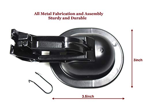 KUANYUOO Sturdy Universal All-Metal Sofa Chair Recliner Release Pull Handle Replacement Parts with Retaining Hook, Fits Ashley, Lazy Boy and Most Manufacturer Brand, Handle Size 3" x 3.5"