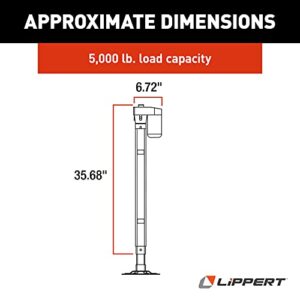 Lippert Ground Control 3.0 Automatic 5th Wheel RV Leveling System Front Hall Effect Jack for Right or Left Leg Replacement with 5,000-lb. Load Capacity - 305340