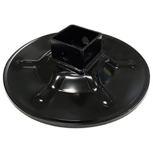 lippert hall effect ground control 3.0 rear jack footpad, 9" diameter, fits 2" i.d. tube, strong black powder-coated steel construction, easy installation - 362486