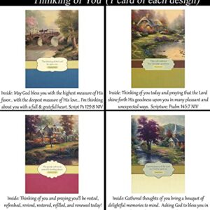 Thinking of You Cards (No Repeated Cards) 32 Design Christian / Religious Greeting Card Assortment ~ Scripture in every card