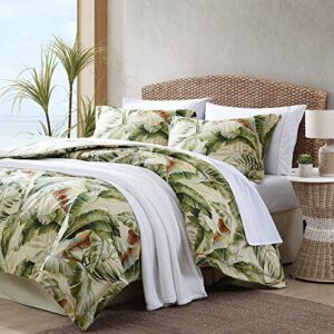 Tommy Bahama - Queen Comforter Set, Cotton Sateen Bedding with Matching Shams & Bedskirt, Home Decor for All Seasons (Palmiers Green, Queen)