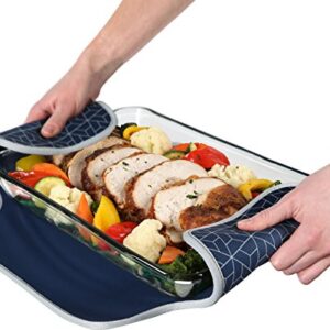 Arctic Zone Hot/Cold Insulated Food and Casserole Carrier, Large, Navy